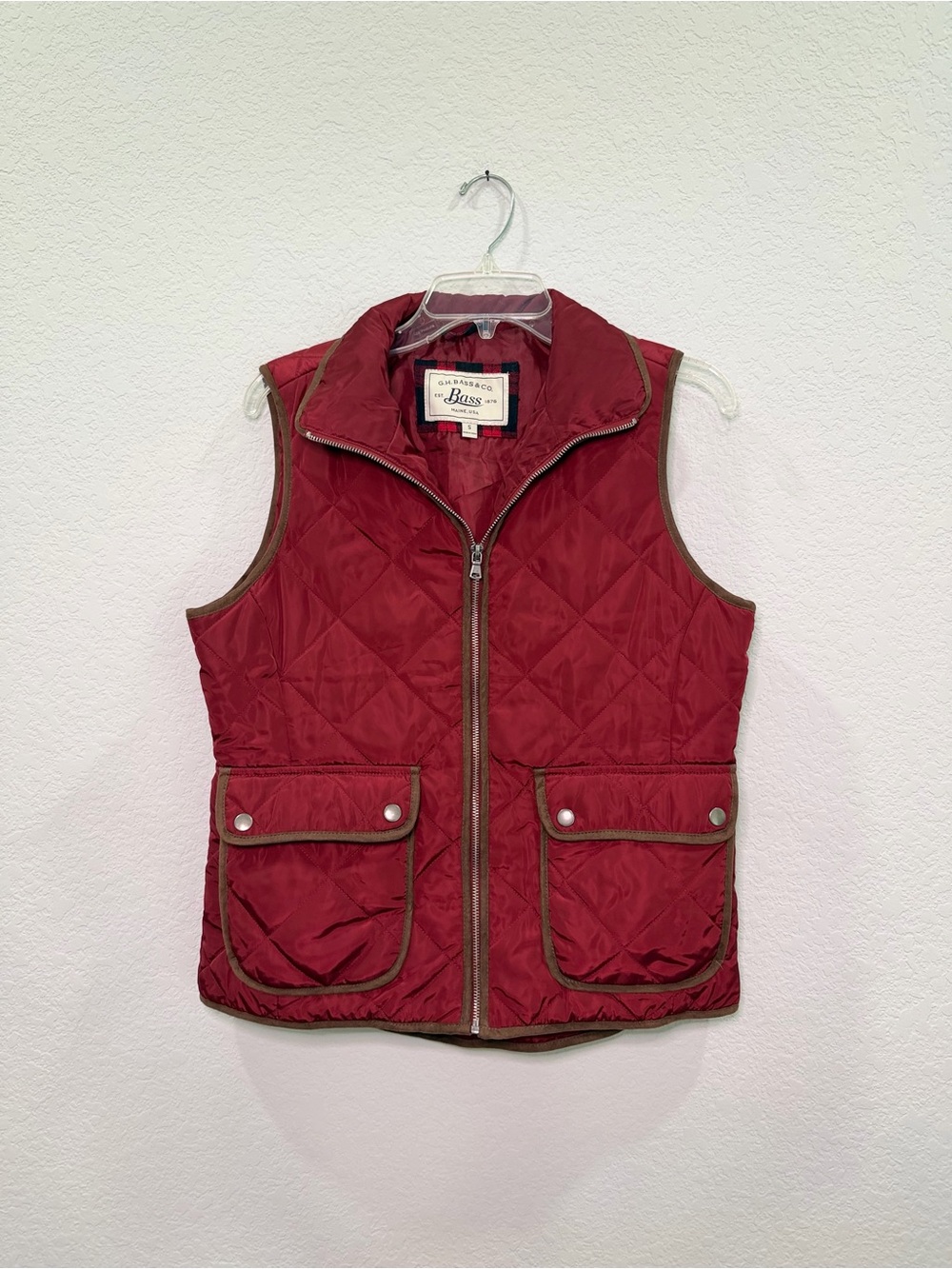 G.H. Bass & Co. Quilted Burgundy Vest